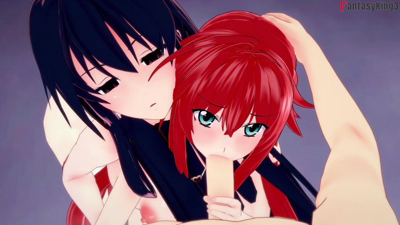 Fantasy king: Rias Gremory i Akeno gorący trójkąt - DXD NTR Madness Series