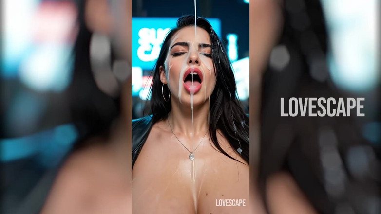 Lovescape: Cyber grandota esposada y gangbanged públicamente por policías (ai Gen)