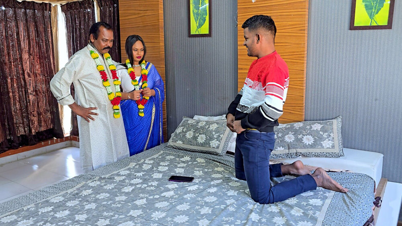 harry1: Sexe indien réel, mari et femme et beau-fils, trio, sexe...