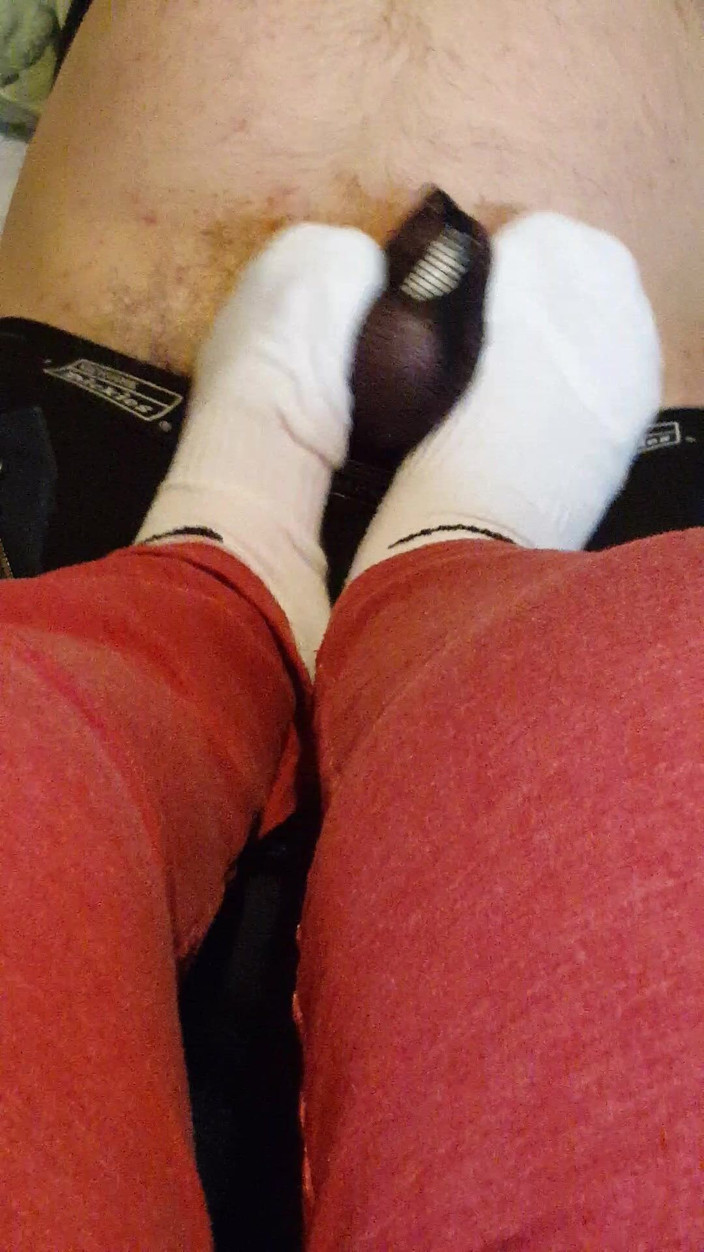 Miss Sock trampler: Zijn pik stompen met mijn blanke sokken
