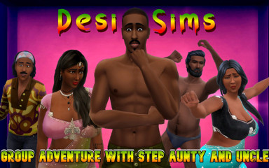 Desi Sims: 의붓아빠와 삼촌과의 인도 그룹 섹스 모험