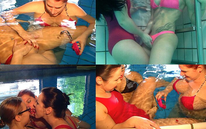 Lydia Privat: Threesome Lesbians at Pool