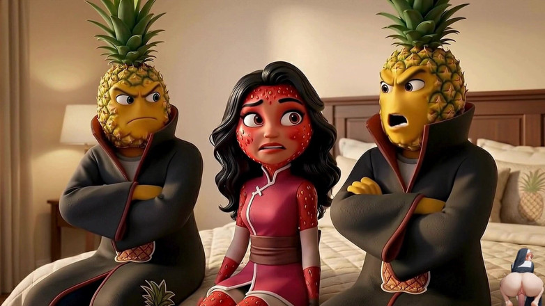 Caitlynvx: Meyve dizisi: bölüm 3 - sevimli çilekli kız ve ananas kızı şehvetli ai hentai'yı...
