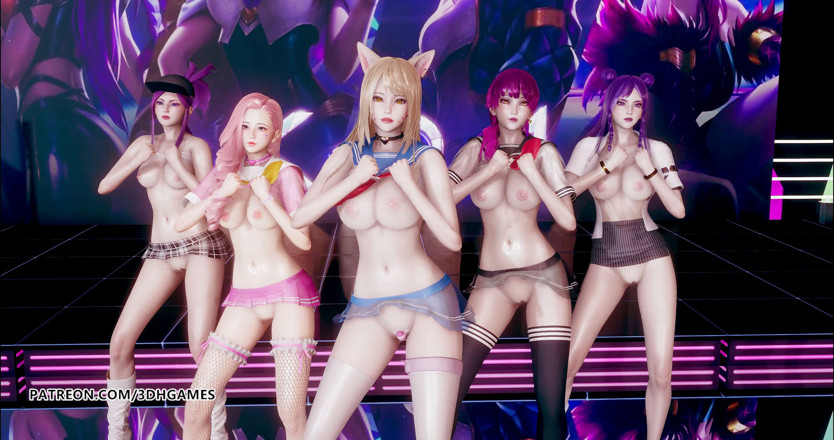 3D-Hentai Games: Ciao venere - ondeggiando ondeggiando danza nuda Ahri Akali Kaisa Evelynn...