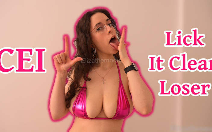 ElizaTheModel: CEI lèche-le, clean loser - instructions d’avalage de sperme femdom, humiliation...