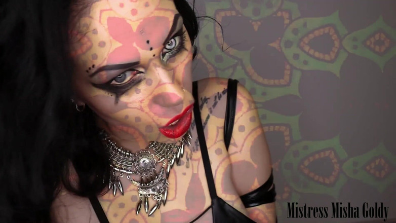 Goddess Misha Goldy: La trance con il rossetto magico dalla strega voodoo per...