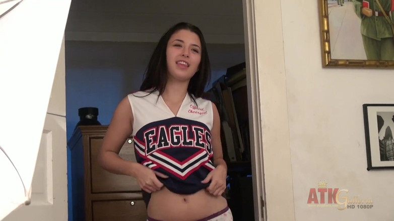 ATKIngdom Fans: Behind the scenes with sexy teen cheerleader