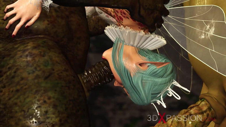 3dxpassion: Trio avec une belle fée sexy et deux orcs dans...