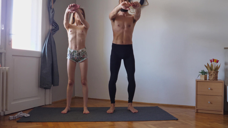 Camvivian: Entraînement joga exercice ensemble pour la première fois