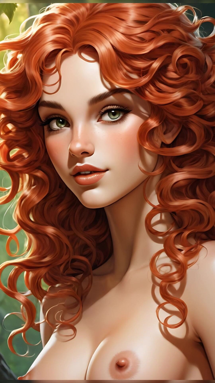 LustRender: Lustrender presentazione della ragazza nuda in stile comico - sexy ai...
