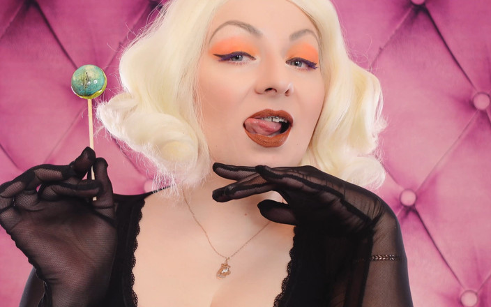 Arya Grander: Asmr seksi video: ruj, örgü eldivenler ve lolipop (Arya Grander)