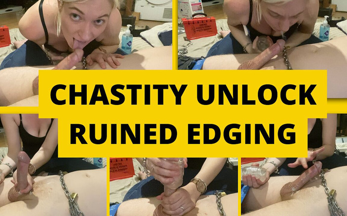 Mistress_BJQueen: Séance de edging ruiné avec un déverrouillage de chasteté
