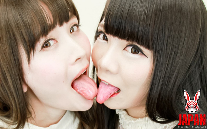 Japan Fetish Fusion: Hinter den kulissen: Einführungen und virtuelle lesbische küsse mit weichen...