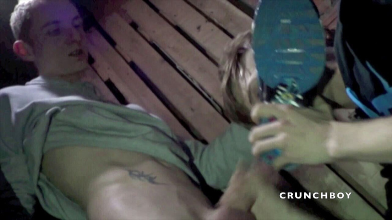 Raw French Bad boys: Two badboys fucking in basement with sneakers sniffing
