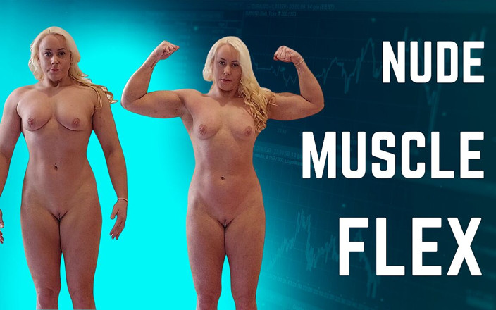 Michellexm: Fille musclée, flexion musculaire nue