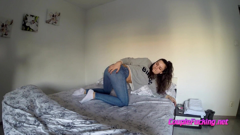Couple Fucking: Posing in Jeans, Striping and Smoking