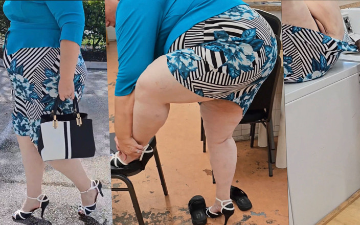 Jamdown26 Big Fat Ass BBW SSBBW Porn: 나는 정비사에게 내 다리를 볼 수 있게 했고 그는 존나 발정나서 내 보지를 그의 정액으로 채웠어