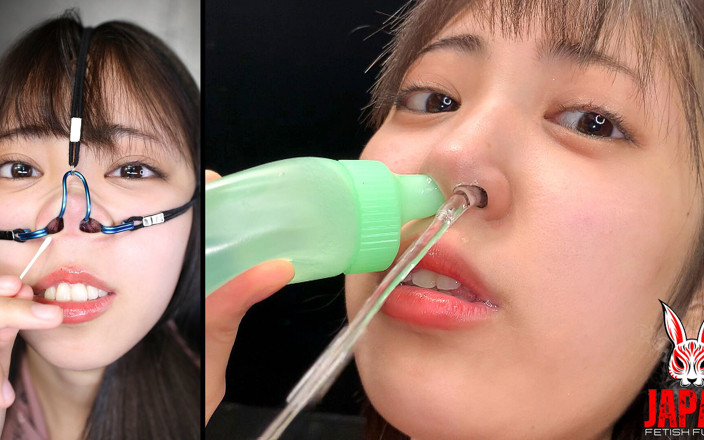 Japan Fetish Fusion: 鼻を開けたサラ・カガミ - 鼻フック、吸引装置、綿棒
