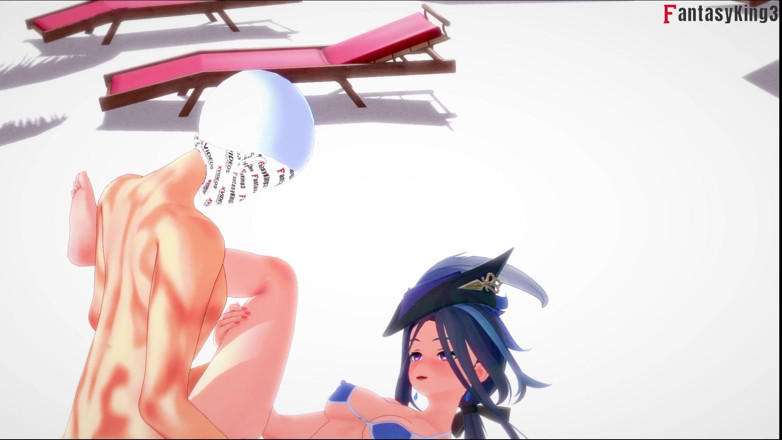 Fantasy king: Clorinde Ahegao bikini seks - Genshin-impact