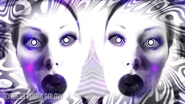 Goddess Misha Goldy: Nur meine spiralenden augen, nur porno, nur wichsen und goonen!
