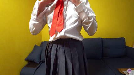 JK_Fox: Mengongkek awek kolej comel dengan pantat besar selepas kolej (cosplay anime,...