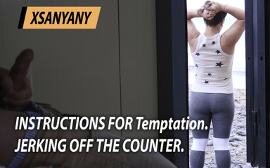 XSanyAny: Instruksi untuk Godaan. Coli di meja kasir.