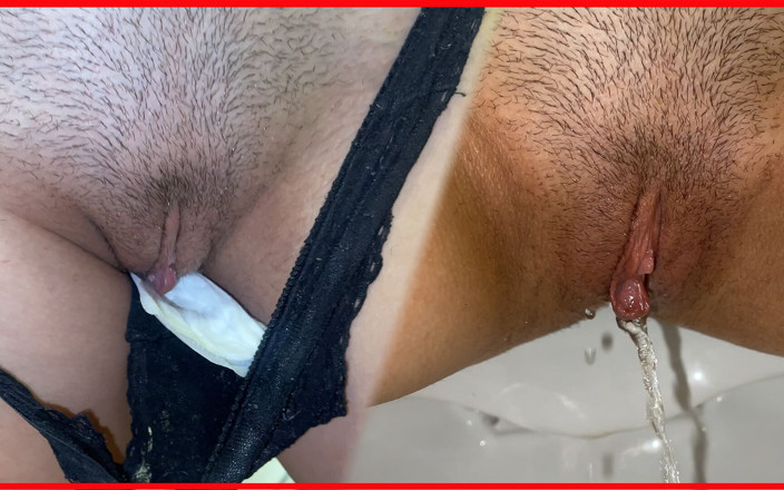 Erect Dick: Compilazione! Fare pipì in diverse mutandine con cuscinetti! Primo piano!...