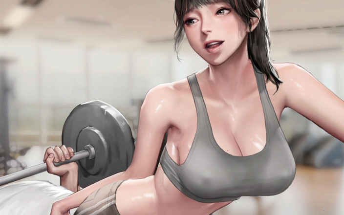 Adult Games by Andrae: Ep9: follando a Airi en el gimnasio - pastel secreto