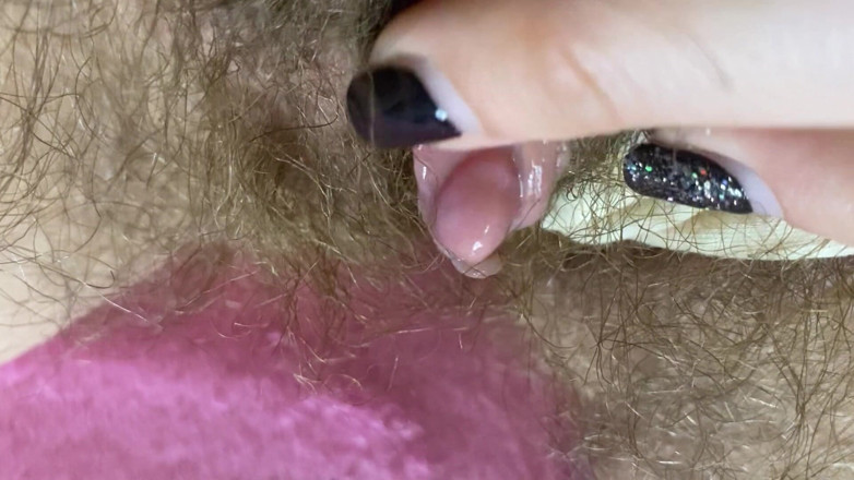 Cuteblonde666: Primo piano estremo masturbazione figa pelosa grande clitoride sgrillettamento