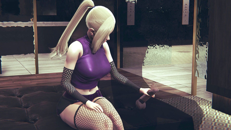 Waifu club 3D: Ino Yamanaka wird deinen schwanz wichsen, wenn du fragst