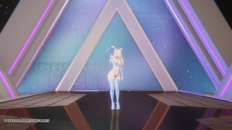 3D-Hentai Games: [mmd] Ive - once Ahri Kaisa Seraphine sexy striptease sin censura...