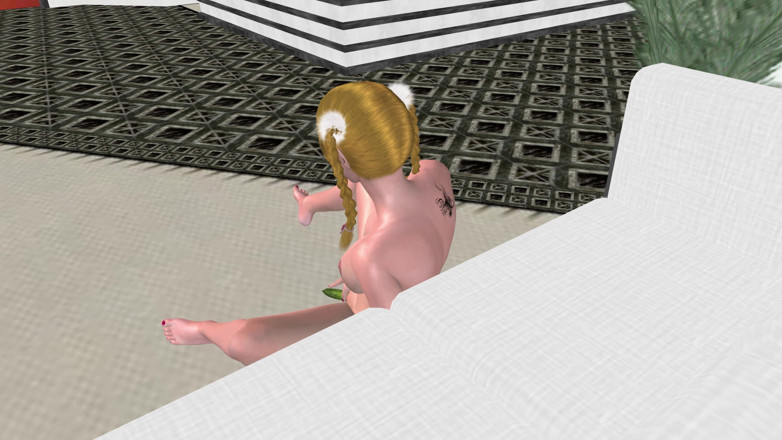 RenderLust: Pepino solo en la oficina: chica de dibujos animados 3D se...