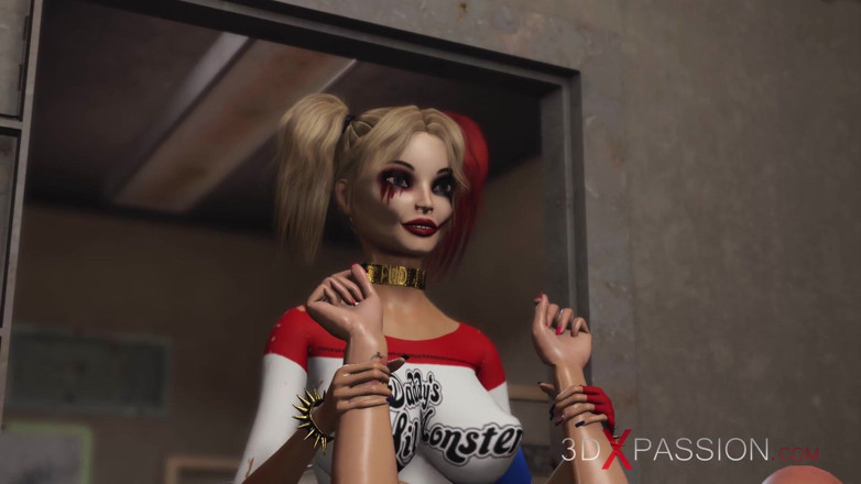 3dxpassion: Rough sex in prison! Harley Quinn fucks hard a female...