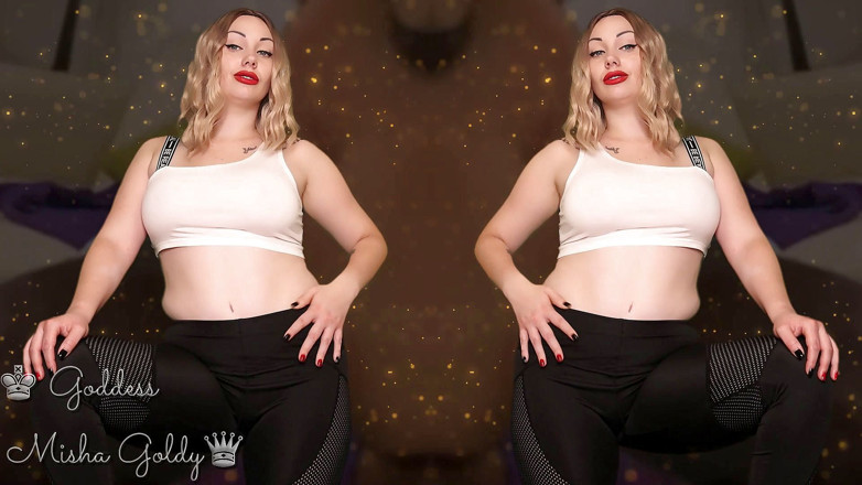 Goddess Misha Goldy: 당신은 더 굴욕적인 것들을 시도하하로 가고! 그리고 지금 당신은 나를 위해 진짜 자지를 빨아야해!