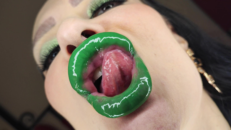 Princess18_: Yeşil minty ruj parlak pouty öpüyor 4k ultra hd