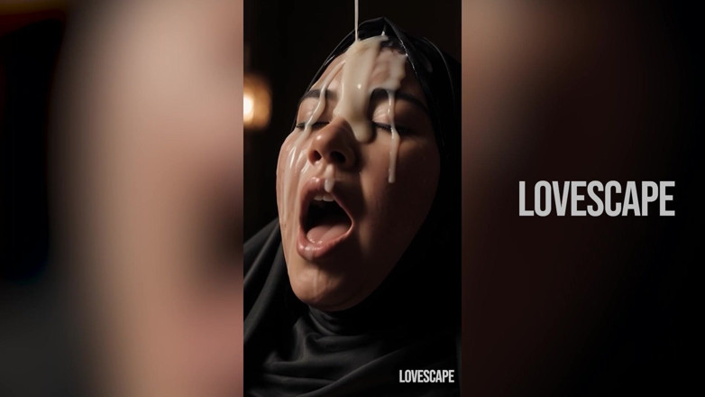 Lovescape: Arabian Princess fodida selvagem - termina com carga facial pegajosa