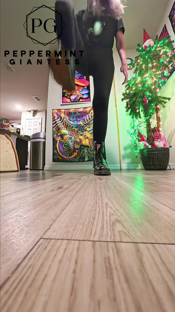 Peppermint Giantess: 6'7 Giantess in Doc Martens Stomping Hard Vicious Slow-mo Stomps
