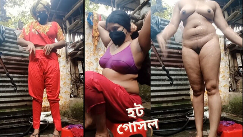 ModernBeauty: बाथरूम में बांग्लादेशी हॉट गांव की भाभी। देसी तेजस्वी भाभी का नंगा नहाना।