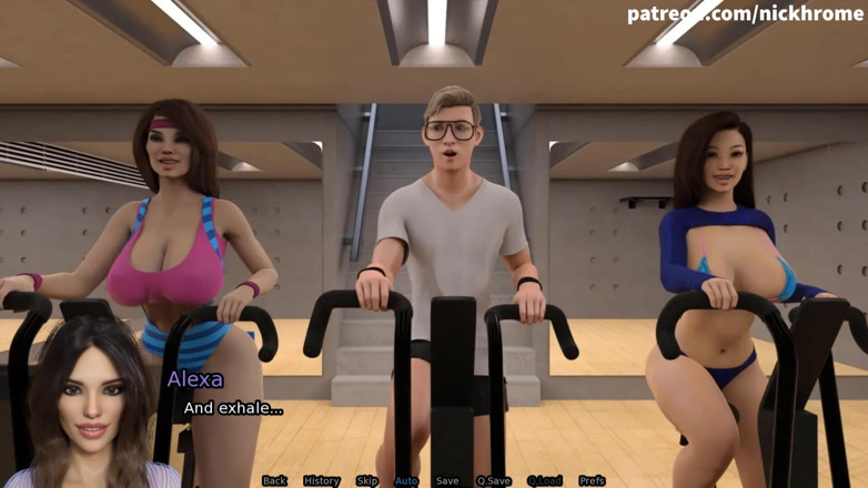 Visual Novels: SexBot 67 - kutu buku untuk pertama kalinya di gym