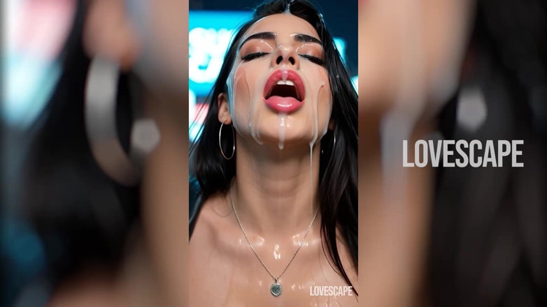 Lovescape: Cyber bbw algemada e publicamente gangbanged por policiais (ai gen)