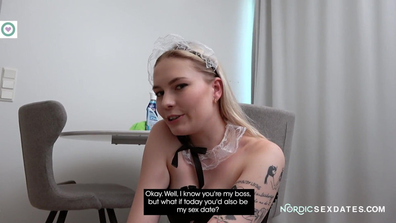 NORDICSEXDATES: Porn from Finland: Teen cleaning maid fucked by man