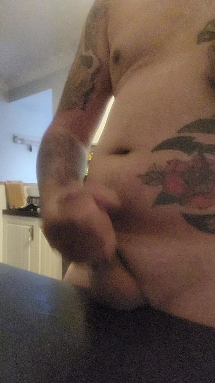 Garywhore: Horny Boy Wanking, Cumming Over Kitchen Counter &amp; Licking in up