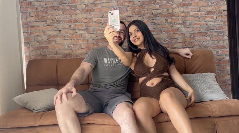 Andres Acosta: Dietro le quinte con la bellissima latina camila Henao e...