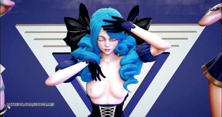 3D-Hentai Games: aphvaah Seraphine Gwen Caitlyn seksi striptiz
