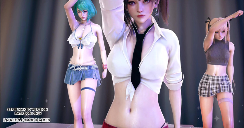 3D-Hentai Games: [Mmd] Cuceritoare doa Marie Rose Misaki Tamaki dans fierbinte 4k 60fps