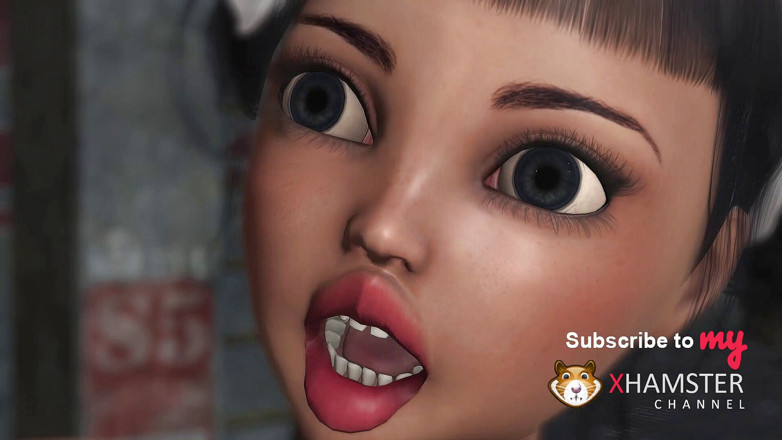 3dxpassion: Mierda de culo Virgen chica universitaria y un gran monstruo...