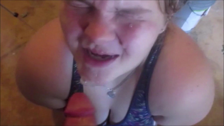Fat Goddes: Sperma-ehefrau bekommt bad voll mit heißem typen, sperma
