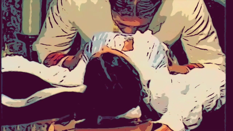 Classic porn cartoon: Persetan lama: pelayan yang rendah hati dan jenderal yang menawan
