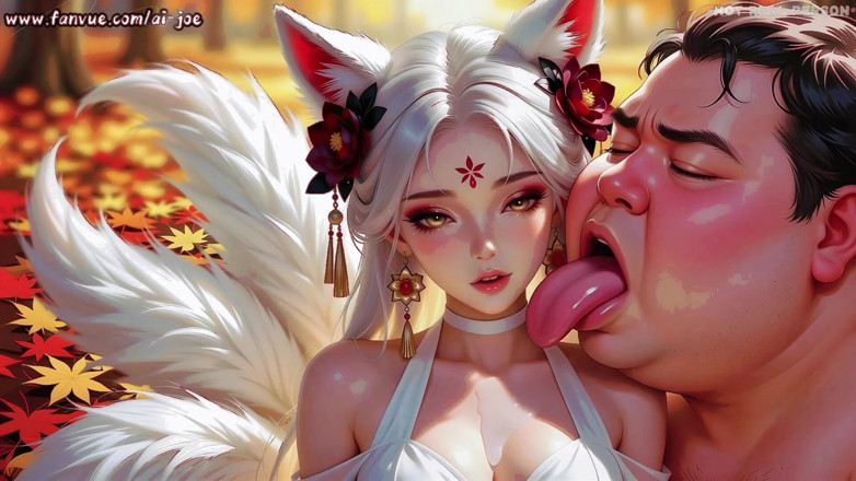 AI-JOE: 可爱的小狐狸女孩，你喜欢她吗？由大胖子制作。第三集 ai 生成