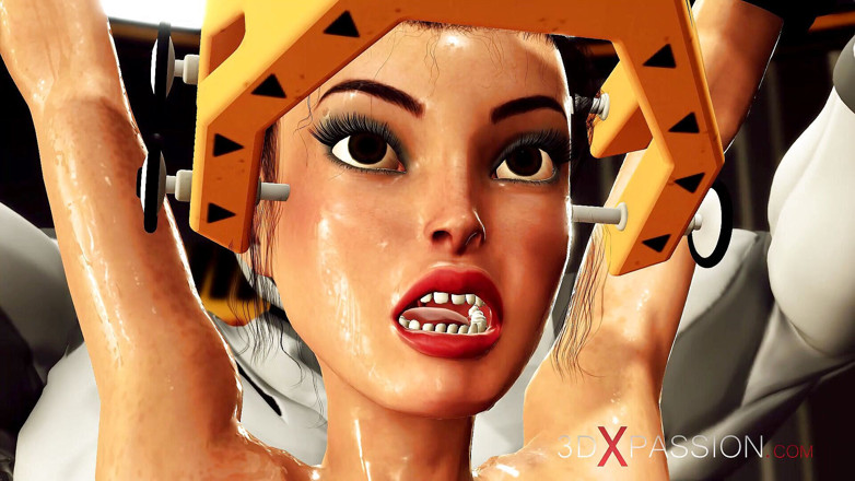 3dxpassion: Sci-fi-sex cyborg fickt eine heiße brünette im sperrgebiet hart